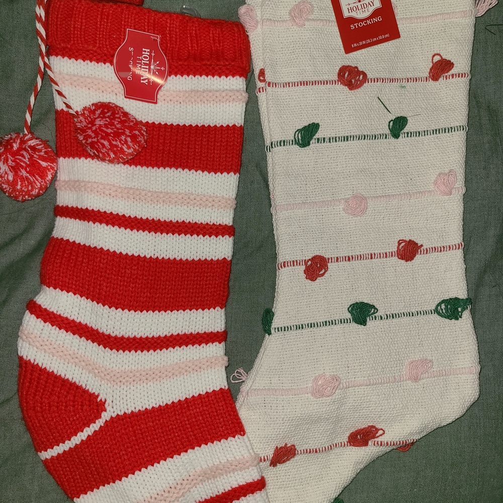 Red and White Striped Christmas Stocking